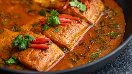 Salmon Fish, Salmon Dish, Thai Salmon