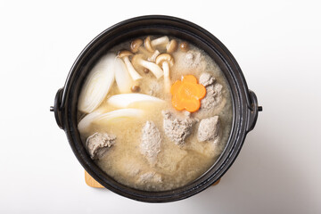 ［宮城県］サンマのすり身汁　(秋刀魚のつみれ汁)