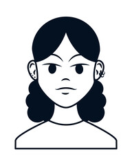 cartoon woman icon