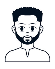 man doodle with beard