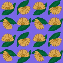 seamless pattern with leaves