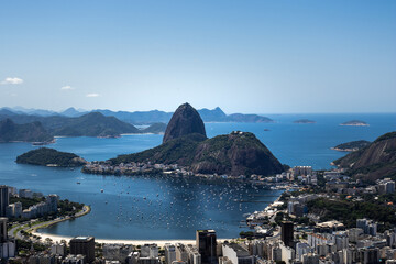Cidade do Rio de Janeiro, vista do mirante Dona Marta à 400 metros de altura.