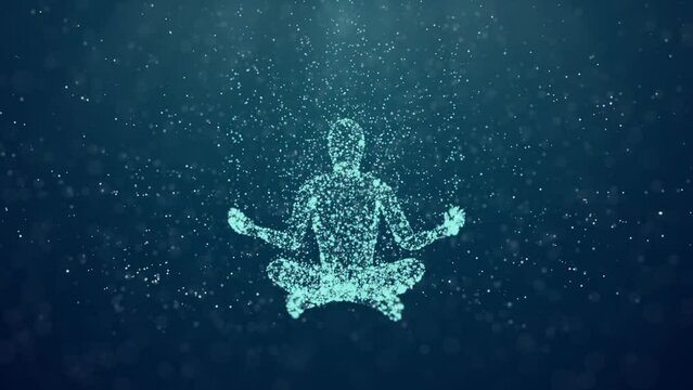 Meditation Yoga Health Practice Particles Animation