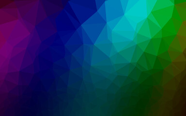 Dark Multicolor, Rainbow vector abstract polygonal cover.
