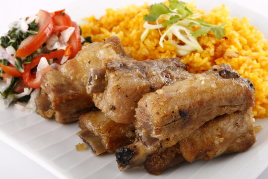 Pork rib dish with rice