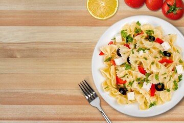 Tasty Italian Dish with Pasta noodle dish