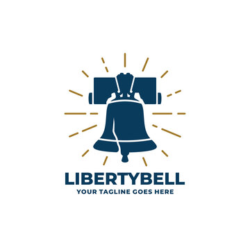 Liberty bell logo design vector
