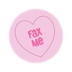 Love heart Sweet Candy - Fax Me Message vector Illustration
