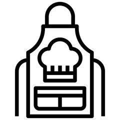 Obraz premium Cooking_apron line icon,linear,outline,graphic,illustration