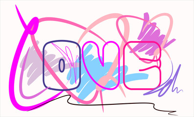 heart love and brush strokes style.j