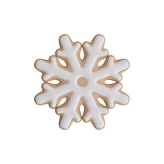 3D Rendering snowflake object