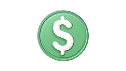 Paper cut money with dollar symbol icon isolated on white background. Banking currency sign. Cash symbol. Paper art style. 3d rendering