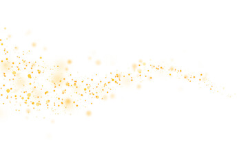 Gold glittering stars dust and bokeh background. Abstract christmas glow light texture. © kaisorn