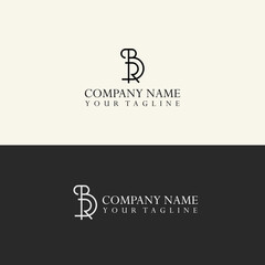 Fototapeta na wymiar Initial letter logo RB, BR logo template
