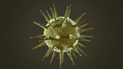 virus germs Coronavirus cause many Infection diseases. On a black background Smelly Floated all around 3d rendering