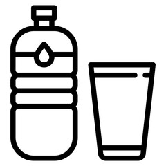 water bottle beverage drink icon