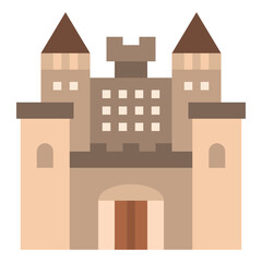 palace tower town building icon