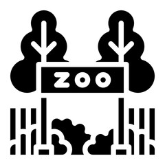 zoo park town building icon - obrazy, fototapety, plakaty