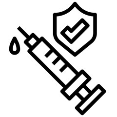 vaccination line icon,linear,outline,graphic,illustration