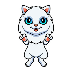 Cute persian cat cartoon standing