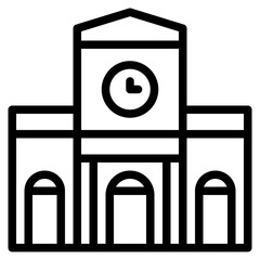 train station city town building icon