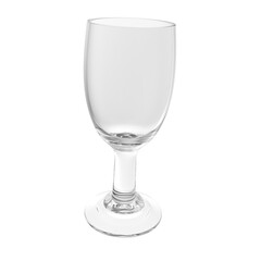 empty glass isolated on white transparent
