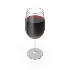 glass of red wine transparent