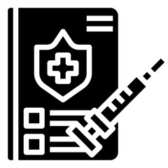 Obraz premium vaccination glyph icon,linear,outline,graphic,illustration
