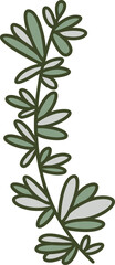 Fototapeta na wymiar decorative leaves and branch illustration