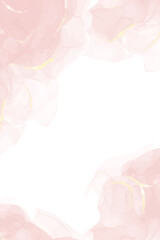 Fototapeta na wymiar Pink Peach Abstract Watercolor Background