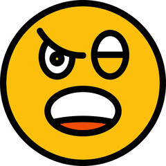 Fototapeta premium angry emoticon illustration