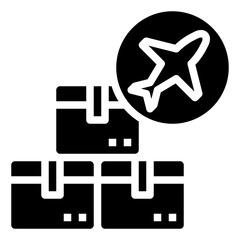 cargo glyph icon,linear,outline,graphic,illustration