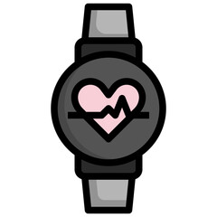 smartwatch line icon,linear,outline,graphic,illustration