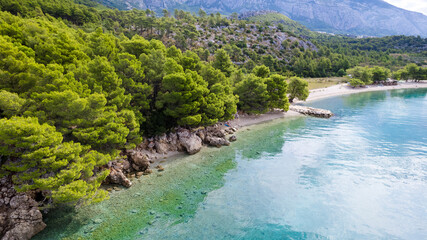 Naklejka na ściany i meble Croatia Beach Biloševac Dalmatia region of Croatia
