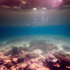 Obraz na płótnie Canvas Photo of Bubbles Underwater