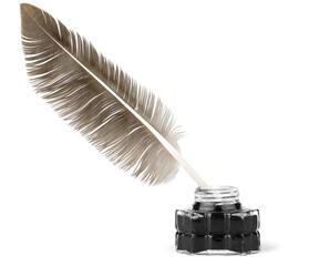 Feather Quill and Inkwell