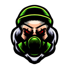 Toxic head logo mascot design