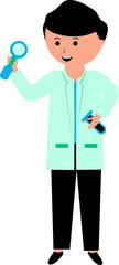 doctor cartoon characters. Medical staff team concept