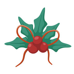Merry Christmas.. Christmas holly. Vector