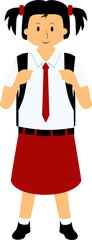 Fototapeta premium Indonesia elementary school student