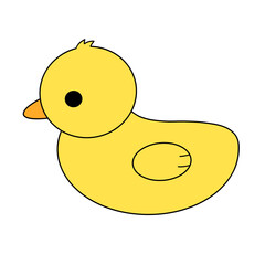 Rubber duck color illustration