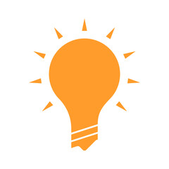 bulb lamp icon vector logo template