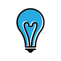 bulb lamp icon vector logo template