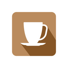 coffee cup icon in trendy flat design