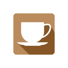 coffee cup icon in trendy flat design