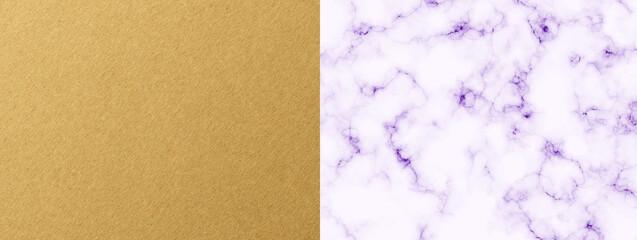 gold fabric pattern & purple marble texture 2 set image