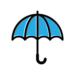 umbrella icon vector logo template in trendy flat design