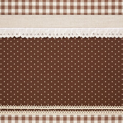 brown fabric texture with lace