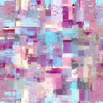Vector image with imitation of grunge datamoshing texture. Seamless image. © kastanka