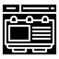 Advertisement glyph icon,linear,outline,graphic,illustration